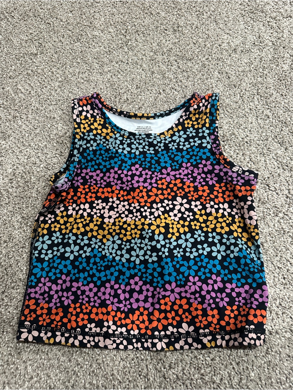 Marmot Multicolor Floral Trim Swim Top